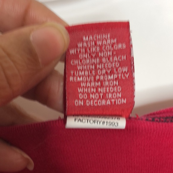 Womens Red Scotty Dog Embroidered Bow Long Sleeve Top PLUS SIZE XXL - Picture 3 of 7